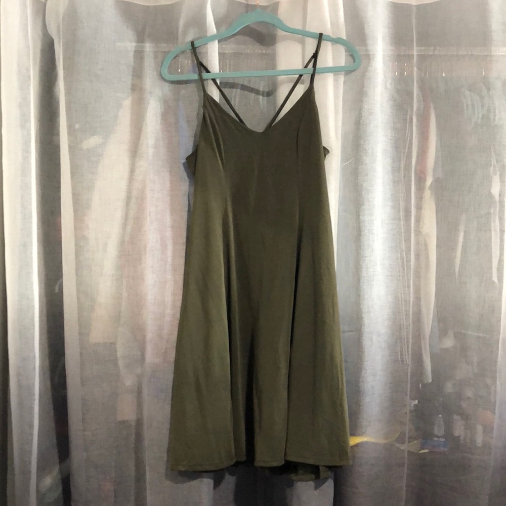 Olive green dress